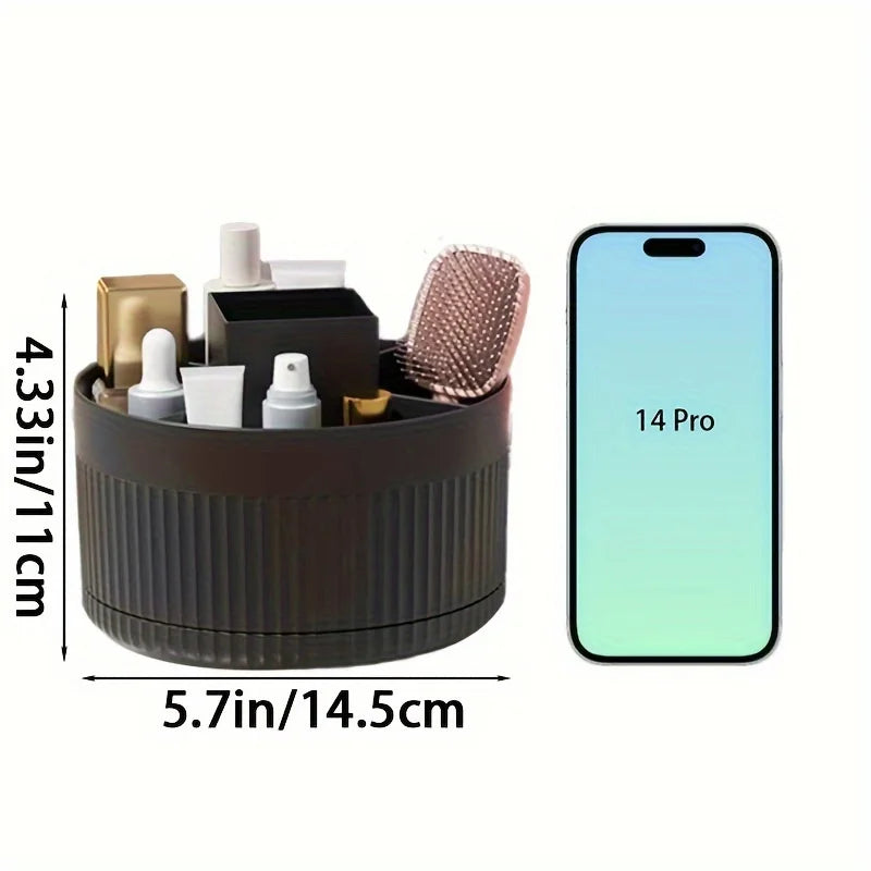 360° Rotating Makeup Organizer Countertop Makeup Organizer Bathroom Accessories Makeup Brush Holder & Lipstick Holder