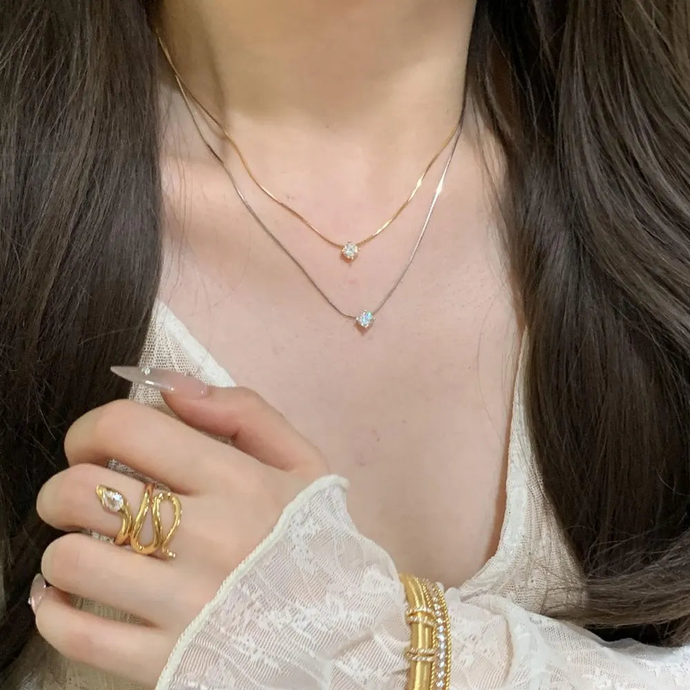 KNOBSPIN D VVS1 Moissanite Pandent Necklace s925 Sterling Silver Plated 18k White Gold GRA Certified Dainty Necklaces for Women