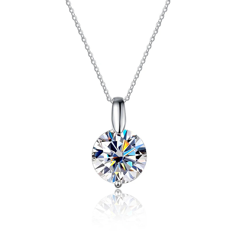 KNOBSPIN D VVS1 Moissanite Necklace Diamond Pandent 1-3ct GRA Certified s925 Sterling Silver 18k Necklaces for Women Dainty Gift